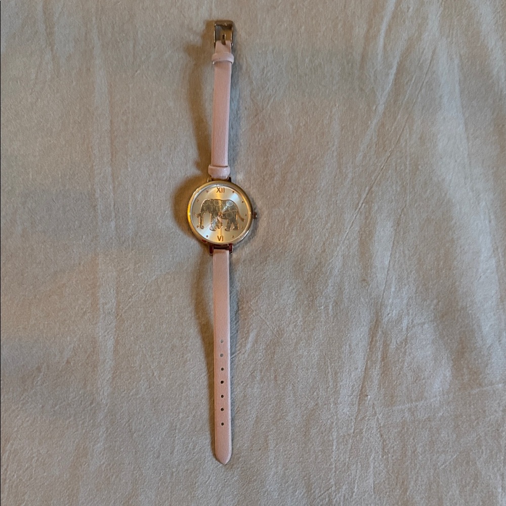 Elegant Pink Watch with Gold Accents